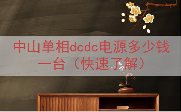 中山单相dcdc电源多少钱一台（快速了解）