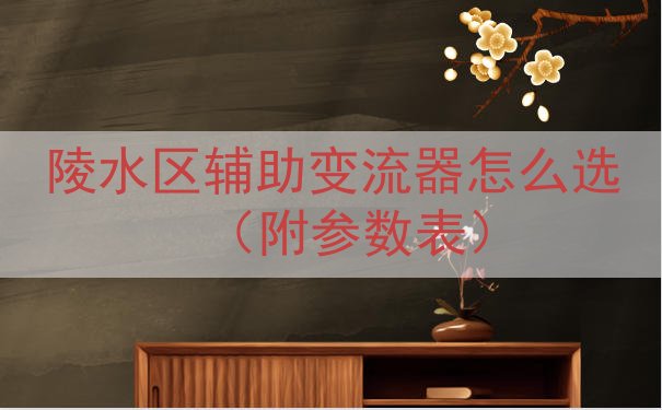 陵水区辅助变流器怎么选（附参数表）